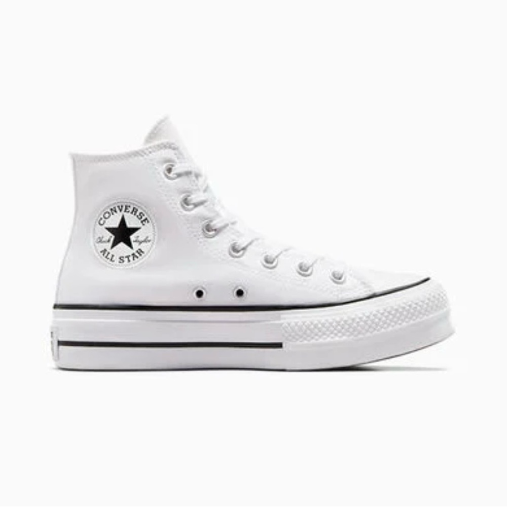 Converse | Chuck Taylor All Star Platform Canvas High Top | White/Black | 7.5